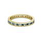 2 - Celina 2.00 mm Round London Blue Topaz and Lab Grown Diamond Eternity Band 