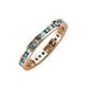 3 - Celina 2.00 mm Round London Blue Topaz and Lab Grown Diamond Eternity Band 