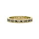 1 - Celina 2.00 mm Round Smoky Quartz and Lab Grown Diamond Eternity Band 