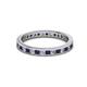 2 - Celina 2.00 mm Round Blue Sapphire and Lab Grown Diamond Eternity Band 
