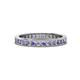 1 - Celina 2.00 mm Round Tanzanite and Lab Grown Diamond Eternity Band 