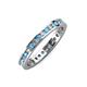 3 - Celina 2.00 mm Round Blue Topaz and Lab Grown Diamond Eternity Band 