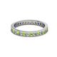 2 - Celina 2.00 mm Round Peridot and Lab Grown Diamond Eternity Band 