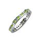3 - Celina 2.00 mm Round Peridot and Lab Grown Diamond Eternity Band 