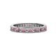 1 - Celina 2.00 mm Round Rhodolite Garnet and Lab Grown Diamond Eternity Band 