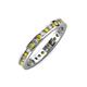 3 - Celina 2.00 mm Round Yellow Diamond and White Lab Grown Diamond Eternity Band 