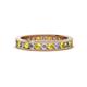 1 - Celina 2.40 mm Round Yellow Sapphire and Lab Grown Diamond Eternity Band 