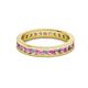 2 - Celina 2.40 mm Round Pink Sapphire and Lab Grown Diamond Eternity Band 