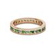 2 - Celina 2.40 mm Round Green Garnet and Lab Grown Diamond Eternity Band 