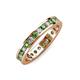 3 - Celina 2.40 mm Round Green Garnet and Lab Grown Diamond Eternity Band 