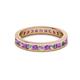 2 - Celina 2.40 mm Round Amethyst and Lab Grown Diamond Eternity Band 