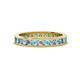 1 - Celina 2.40 mm Round Blue Topaz and Lab Grown Diamond Eternity Band 