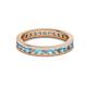 2 - Celina 2.40 mm Round Blue Topaz and Lab Grown Diamond Eternity Band 