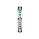 5 - Celina 2.40 mm Round Blue Topaz and Lab Grown Diamond Eternity Band 