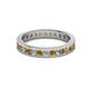 2 - Celina 2.40 mm Round Citrine and Lab Grown Diamond Eternity Band 