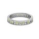 2 - Celina 2.40 mm Round Peridot and Lab Grown Diamond Eternity Band 