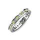 3 - Celina 2.40 mm Round Peridot and Lab Grown Diamond Eternity Band 