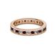 2 - Celina 2.40 mm Round Red Garnet and Lab Grown Diamond Eternity Band 