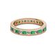 2 - Celina 2.40 mm Round Emerald and Lab Grown Diamond Eternity Band 