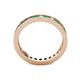 4 - Celina 2.40 mm Round Emerald and Lab Grown Diamond Eternity Band 