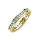 3 - Celina 2.40 mm Round Aquamarine and Lab Grown Diamond Eternity Band 