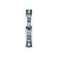 5 - Celina 2.40 mm Round London Blue Topaz and Lab Grown Diamond Eternity Band 