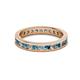 2 - Celina 2.40 mm Round London Blue Topaz and Lab Grown Diamond Eternity Band 