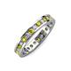 3 - Celina 2.40 mm Round Yellow Diamond and White Lab Grown Diamond Eternity Band 