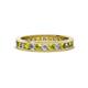 1 - Celina 2.40 mm Round Yellow Diamond and White Lab Grown Diamond Eternity Band 