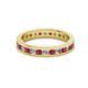 2 - Celina 2.40 mm Round Ruby and Lab Grown Diamond Eternity Band 