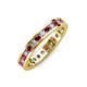 3 - Celina 2.40 mm Round Ruby and Lab Grown Diamond Eternity Band 