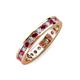 3 - Celina 2.40 mm Round Ruby and Lab Grown Diamond Eternity Band 