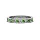 1 - Celina 2.40 mm Round Green Garnet and Lab Grown Diamond Eternity Band 