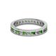 2 - Celina 2.40 mm Round Green Garnet and Lab Grown Diamond Eternity Band 