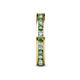 5 - Celina 2.40 mm Round Green Garnet and Lab Grown Diamond Eternity Band 