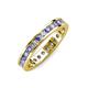 3 - Celina 2.40 mm Round Tanzanite and Lab Grown Diamond Eternity Band 