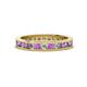 1 - Celina 2.40 mm Round Amethyst and Lab Grown Diamond Eternity Band 
