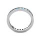 4 - Celina 2.40 mm Round Blue Topaz and Lab Grown Diamond Eternity Band 