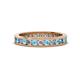 1 - Celina 2.40 mm Round Blue Topaz and Lab Grown Diamond Eternity Band 