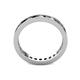 4 - Celina 2.40 mm Round Black Diamond and White Lab Grown Diamond Eternity Band 