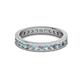 2 - Celina 2.40 mm Round Aquamarine and Lab Grown Diamond Eternity Band 