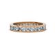 1 - Celina 2.40 mm Round Aquamarine and Lab Grown Diamond Eternity Band 