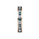 5 - Celina 2.40 mm Round Blue Diamond and White Lab Grown Diamond Eternity Band 