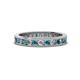 1 - Celina 2.40 mm Round London Blue Topaz and Lab Grown Diamond Eternity Band 