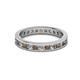 2 - Celina 2.40 mm Round Smoky Quartz and Lab Grown Diamond Eternity Band 