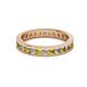 2 - Celina 2.40 mm Round Yellow Diamond and White Lab Grown Diamond Eternity Band 