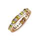 3 - Celina 2.40 mm Round Yellow Diamond and White Lab Grown Diamond Eternity Band 