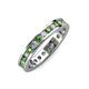 3 - Celina 2.40 mm Round Green Garnet and Lab Grown Diamond Eternity Band 