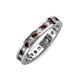 3 - Celina 2.40 mm Round Red Garnet and Lab Grown Diamond Eternity Band 