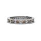 1 - Celina 2.40 mm Round Smoky Quartz and Lab Grown Diamond Eternity Band 